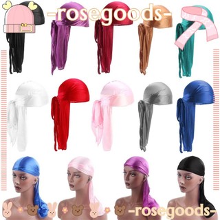 Mũ cướp biển bandana vải lụa giả co giãn có thể điều chỉnh nhiều màu sắc