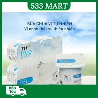 [HỎA TỐC HCM] [LỐC 4 HỘP] Sữa chua ăn TH True Milk Không đường/ Ít đường/ Có đường/ Nha đam/ Sầu riêng x 100g