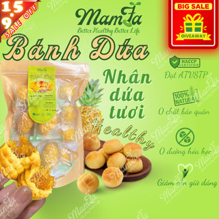 Bánh dứa nguyên cám Mamfa cao cấp nhà làm nhân dứa tươi đường ăn kiêng bánh healthy quà tặng bánh healthy