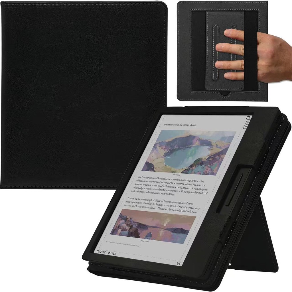 BOOX Leaf3 C/Leaf3/Leaf2 7Inch dual-handle horizontal and vertical support sleep wake protective cas