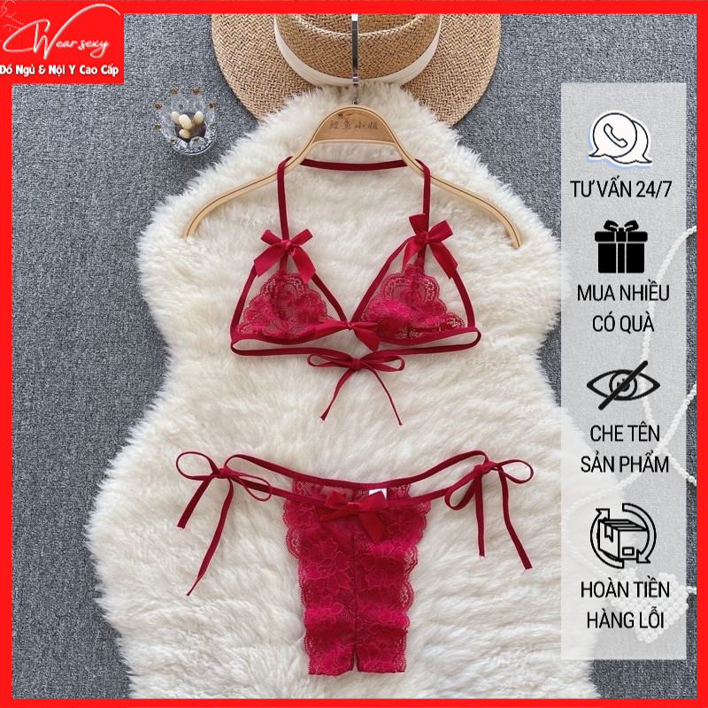 Bộ Đồ Lót Quyến Rũ Gợi Cảm Đính Nơ 1192 [CWEAR.SEXY_ĐỒ NGỦ & NỘI Y CAO CẤP] | BigBuy360 - bigbuy360.vn