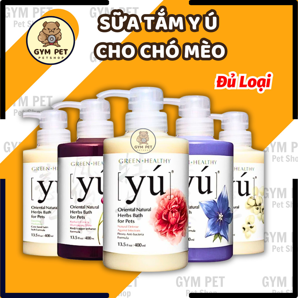 Sữa tắm dưỡng lông chó mèo cao cấp YÚ thơm lâu, lông mềm mượt, đủ mùi lựa chọn