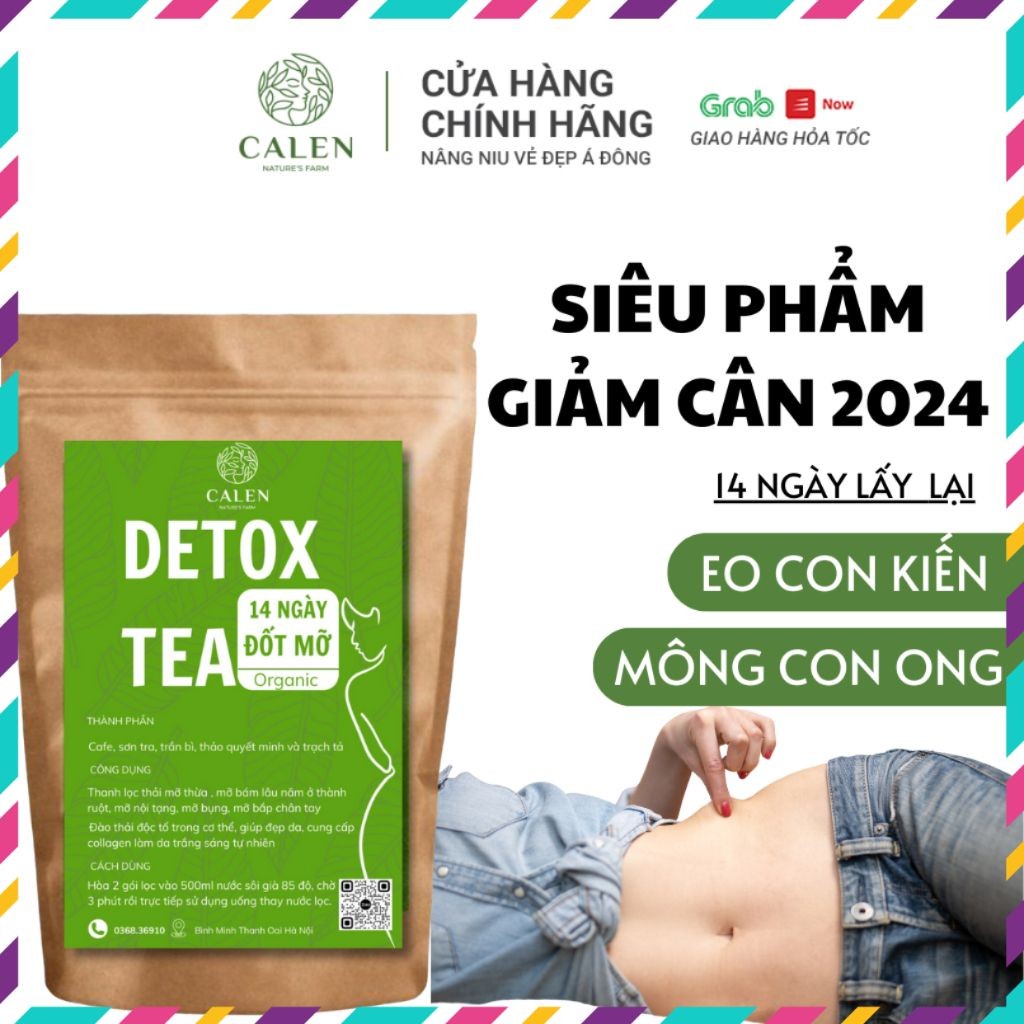 Trà detox 14 ngày Calen Nature's Farm vòng eo con kiến - Túi 30 gói  - QUEENSHOP68