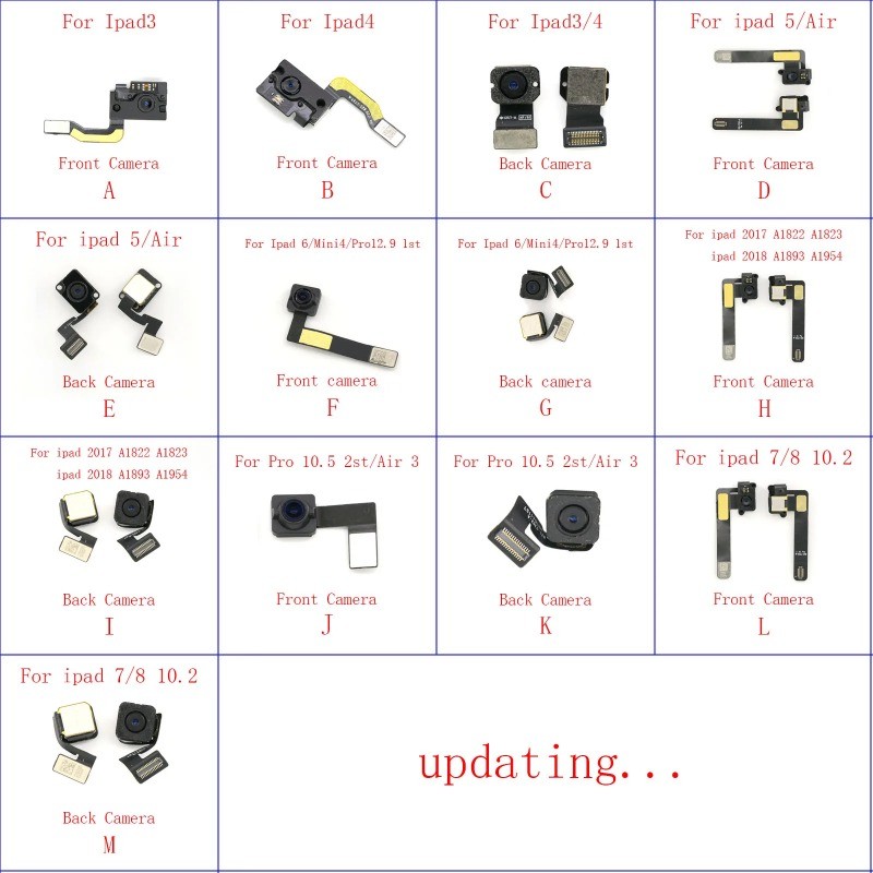 Camera Trước Nhỏ Cho Miếng Lót 10.5 10.2 A1822 A1893 6 5 4 3 Air Mini A2152 A2197 A2270 A1566 A1474 