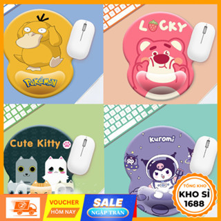  Lót chuột có đệm tay chống mỏi chất liệu cao su siêu êm nhiều mẫu lót chuột chống trượt hoạt hình cute E1676 