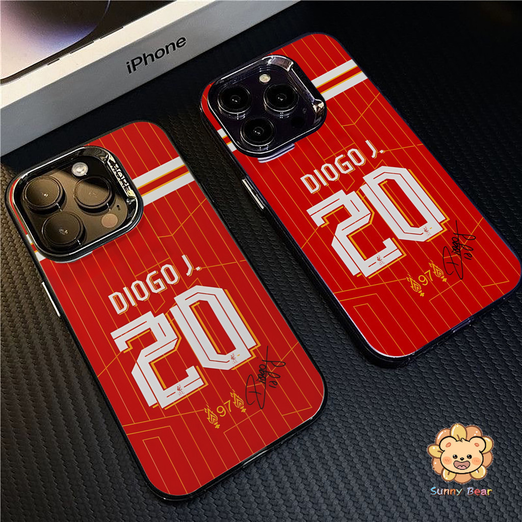 Ốp iPhone 16 Pro Max Câu Lạc Bộ Liverpool Diogo Jota thoại bảo vệ ống kính mạ điện mờ màu trơn đơn g