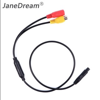JaneDream 1 Camera Lùi Dự Phòng Xe Hơi Đầu Nối Đực 4 Chân Sang CVBS RCA Cái Bộ Chuyển Đổi Nguồn Tín Hiệu Dây Nịt