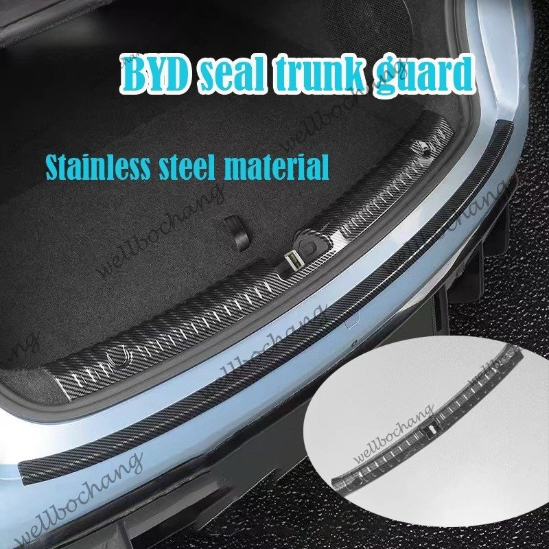 ZLWR BYD Seal Trunk Guard Trunk Protector Thép không gỉ Carbon Fiber Guard BYD Seal EV Vật tư sửa đổ