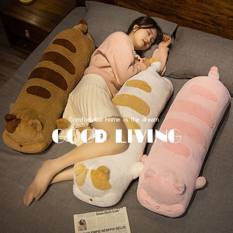 Gối dài dễ thương ôm ngủ, gối búp bê, gối dài đặc biệt để ngủ và ôm chân, búp bê mèo mũm mĩm
