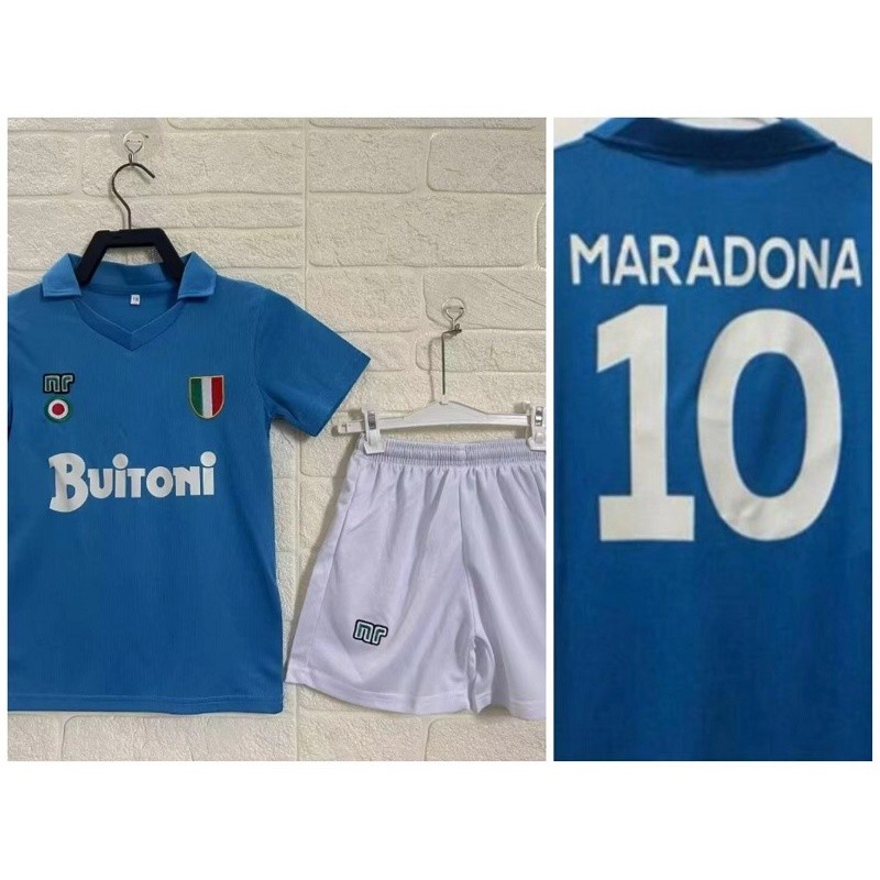 Áo bóng đá trẻ em Napoli Jersey thể thao, tùy chỉnh tên
