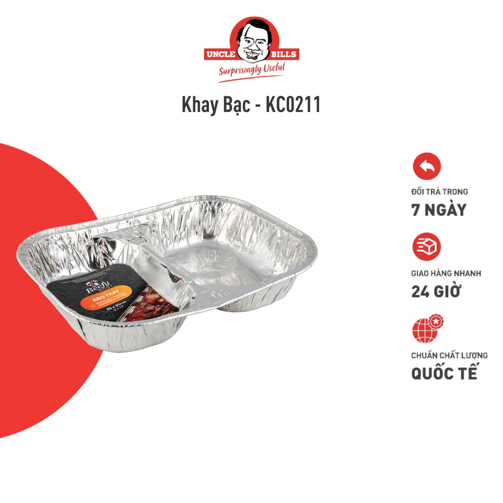 Khay Bạc Đựng Thực Phẩm 2 Ngăn UNCLE BILLS KC0211