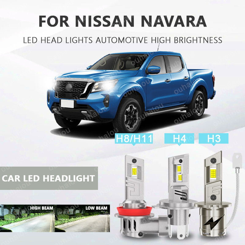 CHO NISSAN Navara Đèn pha LED ô tô H3 H4 H8 H11 Đèn pha ô tô LED siêu sáng