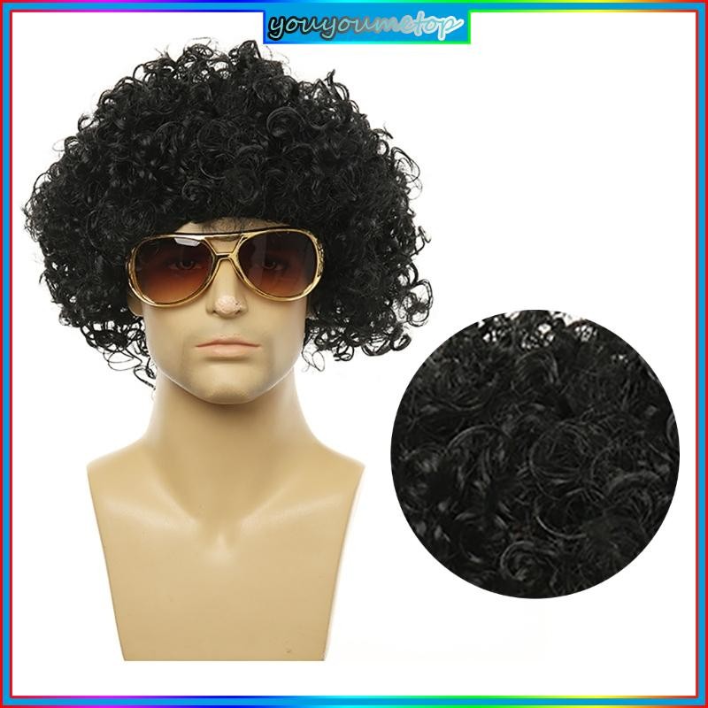 Bộ Trang Phục YOUYO Disco Hippie Style với Phụ Kiện Tóc Giả, Kính và Vòng Cổ