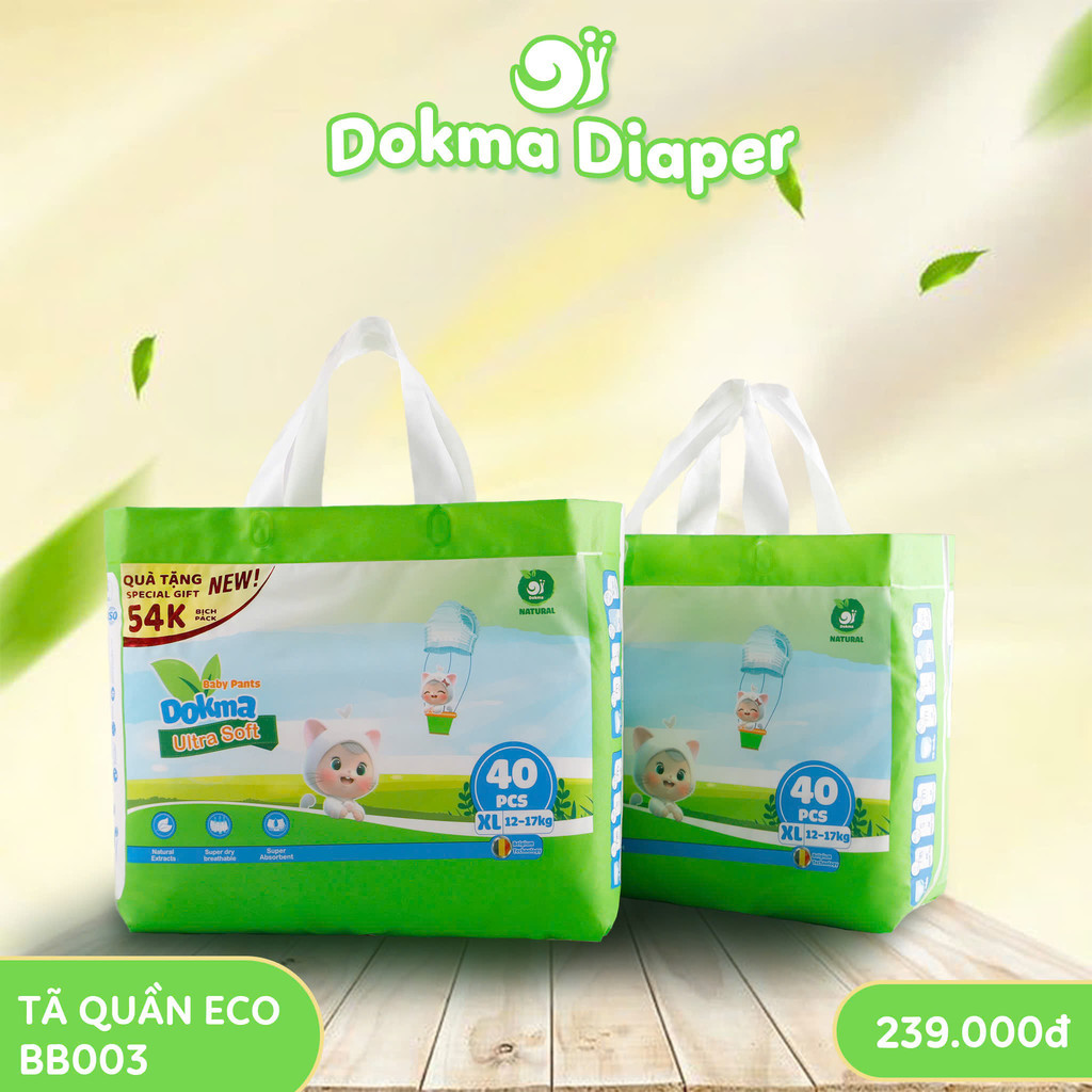 Bỉm Dokma Eco, Tã dán, tã quần đủ size, mềm mỏng an toàn cho bé