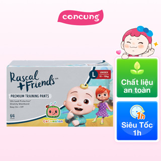  Thùng Tã quần Rascal+Friend Cocomelon size L 10-15kg 64 miếng 