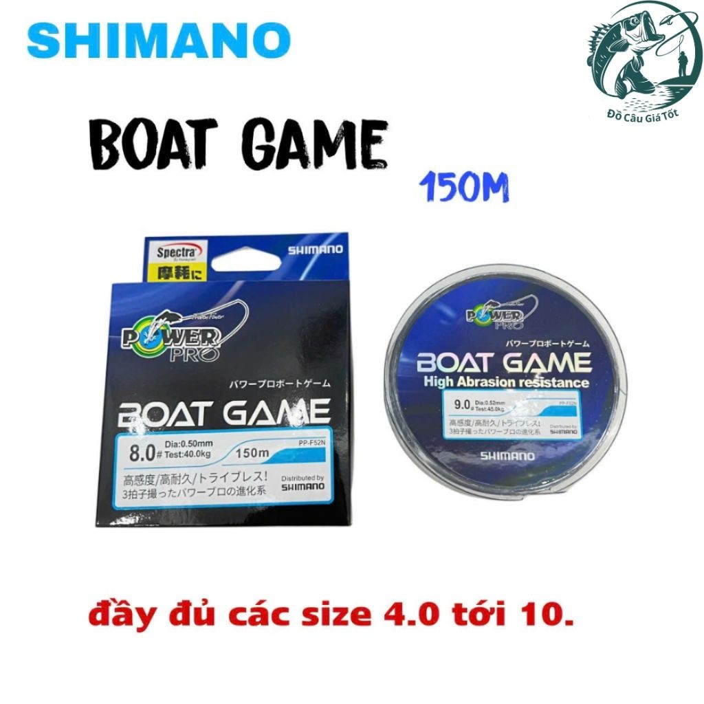 CƯỚC CÂU SHIMANO BOAT GAME 150M MÀU ĐEN TẢI CÁ KHỎE