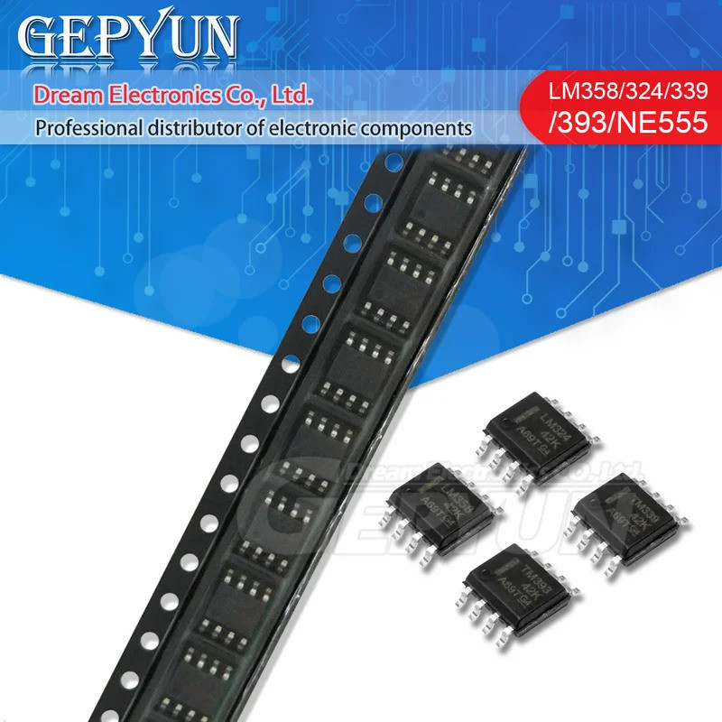 1-5 Chiếc LM358 LM393 LM339 LM324 NE555 NE5532 SOP SMD LM258 LM2901 LM2902 LM2903 LM2904 LM311 LM386