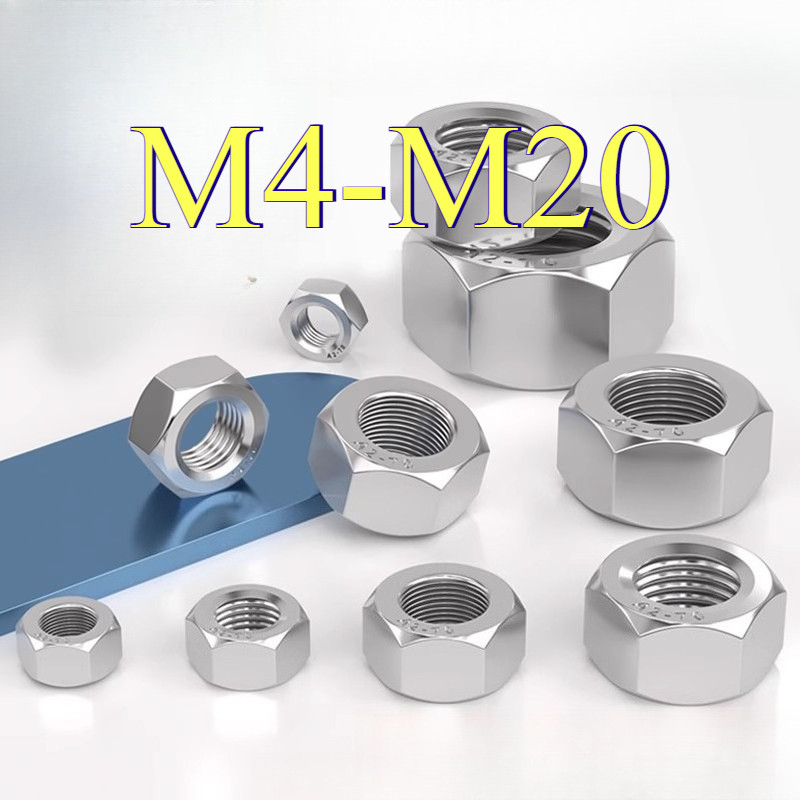 Đai ốc/Tán Dẹp/Tán Inox 304 ren mịn/ren nhuyễn/Tán Ecu Inox 304 dùng Cho Bulong M4-M20 (YH-XD-VN-y)