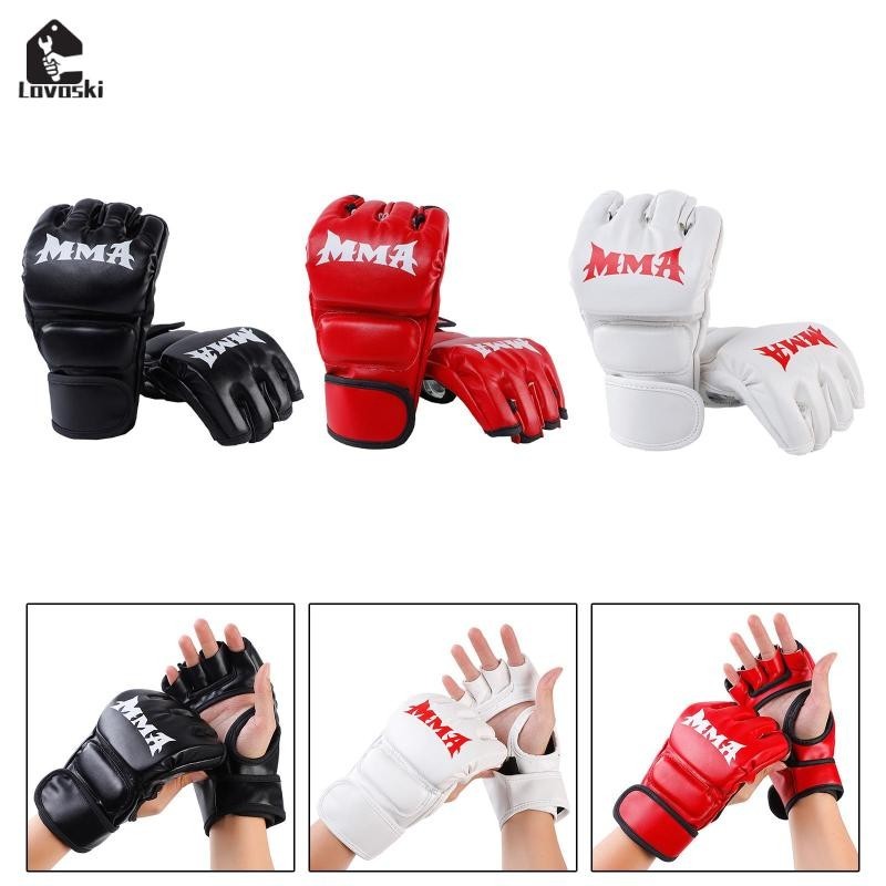 Găng Tay Đấm Bốc Nửa Ngón Tập Găng Tay Kickboxing Găng Tay Mma Găng Tay Đấm Túi Nam Nữ