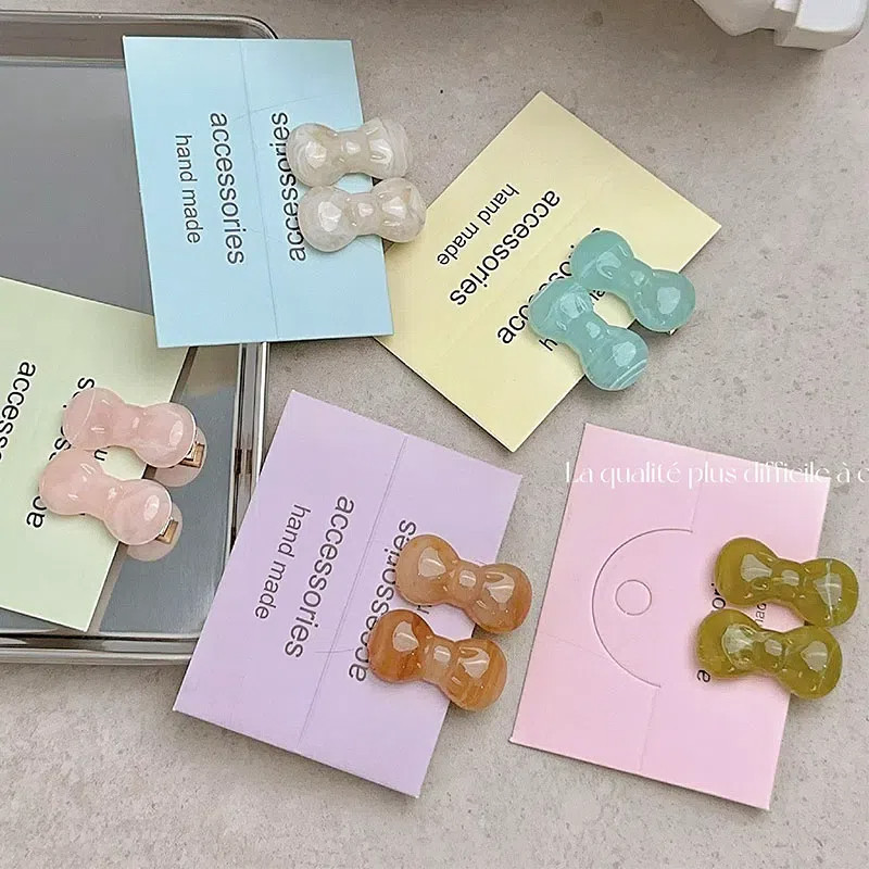 Bộ 2 Kẹp Tóc Nơ Cô Gái Kẹp Tóc Dễ Thương