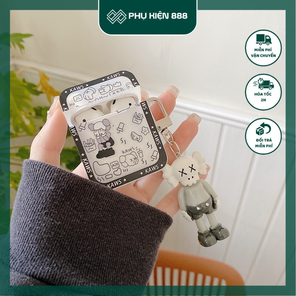 Case airpods 1/2/3/pro KAW.s tặng kèm móc khóa