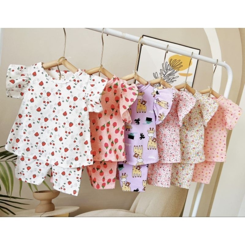 Set/đồ bộ bé gái-bộ cotton xuất