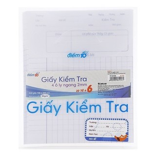 Giấy kiểm tra thiên long 4 ô ly ngang - tp-gkt09