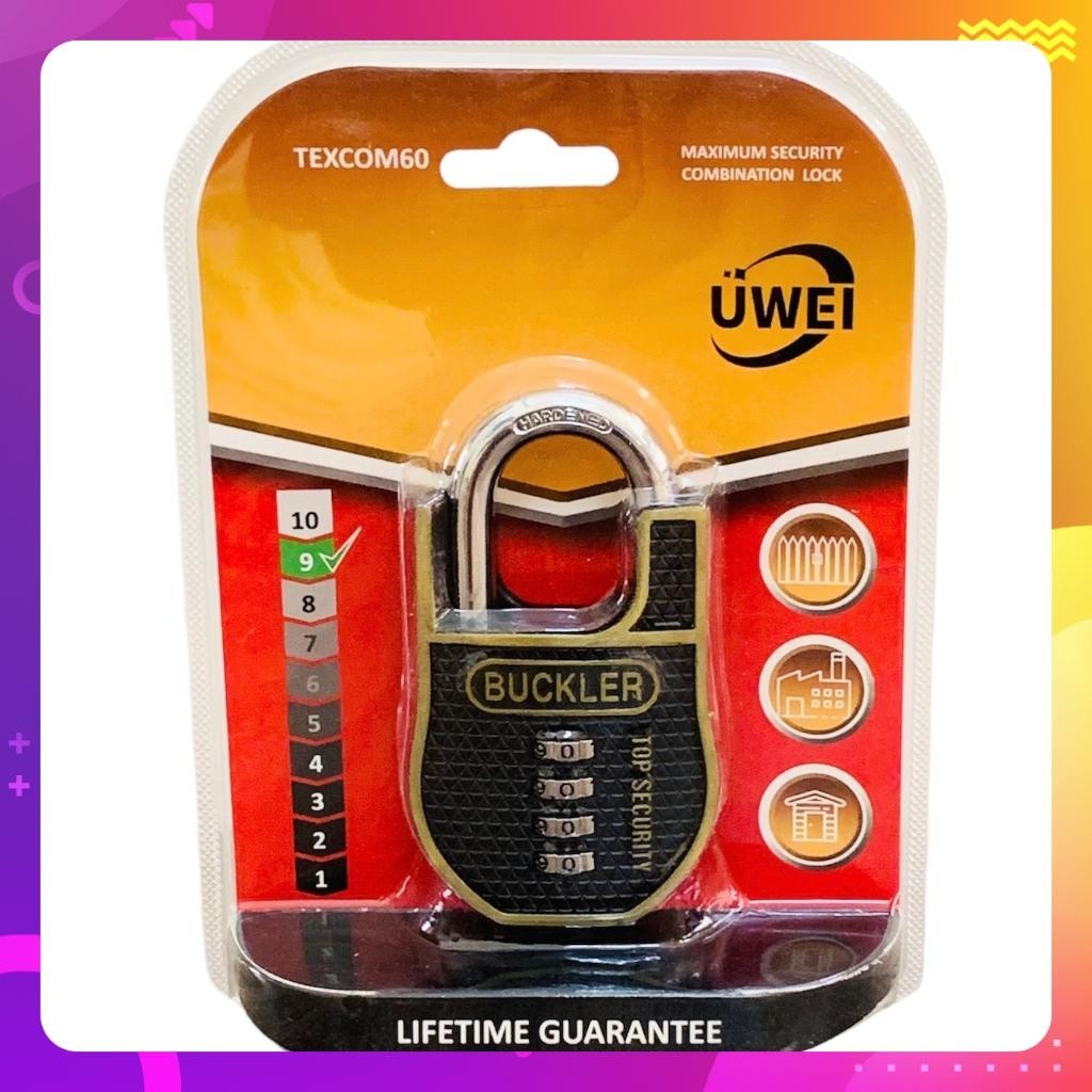 Ổ khóa mật mã chống cắt BUCKLER cao cấp 6 phân - thép chống gỉ chống nước, khóa cửa mật khẩu 4 số