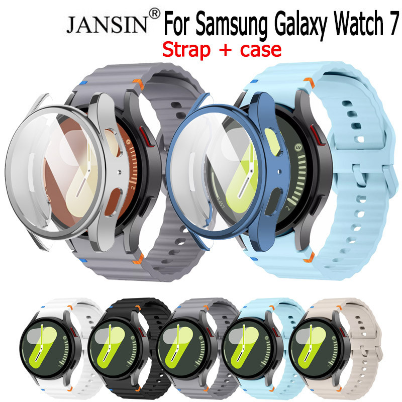 Dây đeo sóng + vỏ cho Samsung Galaxy Watch 7 Vòng đeo tay thể thao KHÔNG CÓ Khoảng cách Đồng hồ thôn