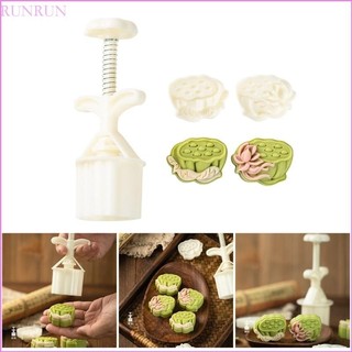 Runny Họa Tiết Hoa Bánh Trung Thu Khuôn Tết Trung Thu Máy Làm Bánh Trung Thu Bánh Trung Thu Tem Bánh Quy Áp Lực Tay Bánh Trung Thu Nướng Bánh Để