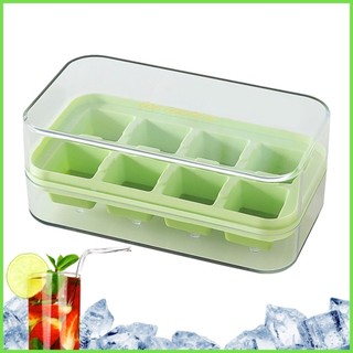 Press Ice Cube Khay Nắp Trong Suốt 8 Lưới Hộp Đá Lưới Làm Đá Khuôn Chống Rò Rỉ Cho Cocktail Whisky Đồ Uống smbvn