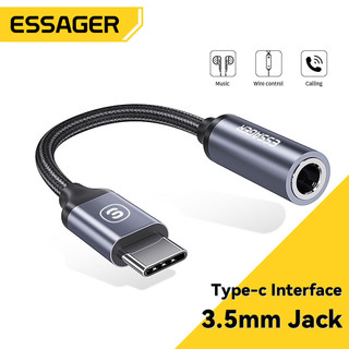 Essager jack 3.5mm cáp chuyển đổi aux usb c sang 3.5 tai nghe cáp chuyển đổi âm thanh