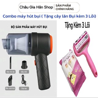 Combo máy hút bụi máy hút bụi cầm tay không dây mini lực hút cực mạnh, máy hút bụi ôtô