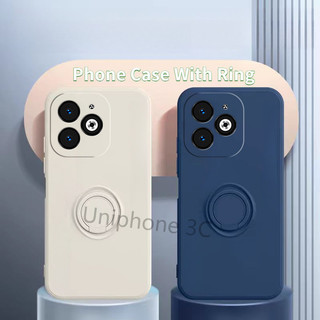 Vỏ khung vỏ infinix Smart 8 Pro Hot 40 40i Pro Tecno Spark 20 C Pop 8 hLquid Silicon Mềm Ốp Lưng Khóa Ngón Tay Giá Đỡ Vỏ Điện Thoại
