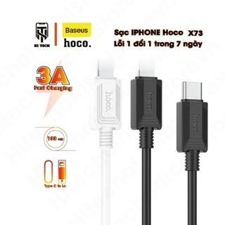 Dây sạc hoco x73, cáp sạc nhanh 20w, dây sạc nhanh 20w sạc nhanh 3a, cáp sạc hoco bọc dù dài 1m, hitechofficialstorevn.
