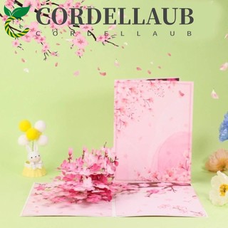 Thiệp chúc mừng bật lên 3D CORDELLAUB, Thiệp chúc mừng hoa đào bằng giấy thủ công, Thiệp mời Lời chúc tinh tế Lời chúc cảm ơn Thiệp chúc mừng sinh nhật kỷ niệm đám cưới