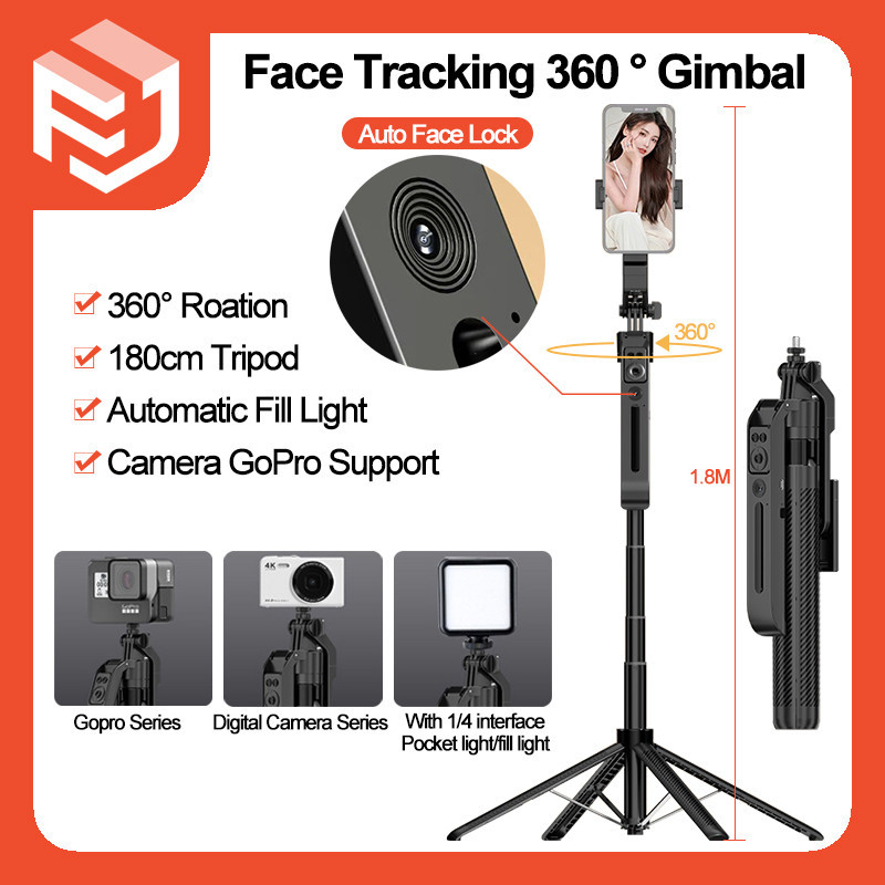 C12 360° Ai Theo Dõi Điện Thoại Thông Minh Gimbal 180cm Ổn Định Điện Thoại Gimbal Có Theo Dõi Mặt Gi