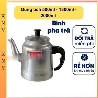 Ấm nhôm pha trà dung tích 500ml - 1500ml - 2000ml dùng làm bình pha trà quán cafe nhôm KNY SHOP