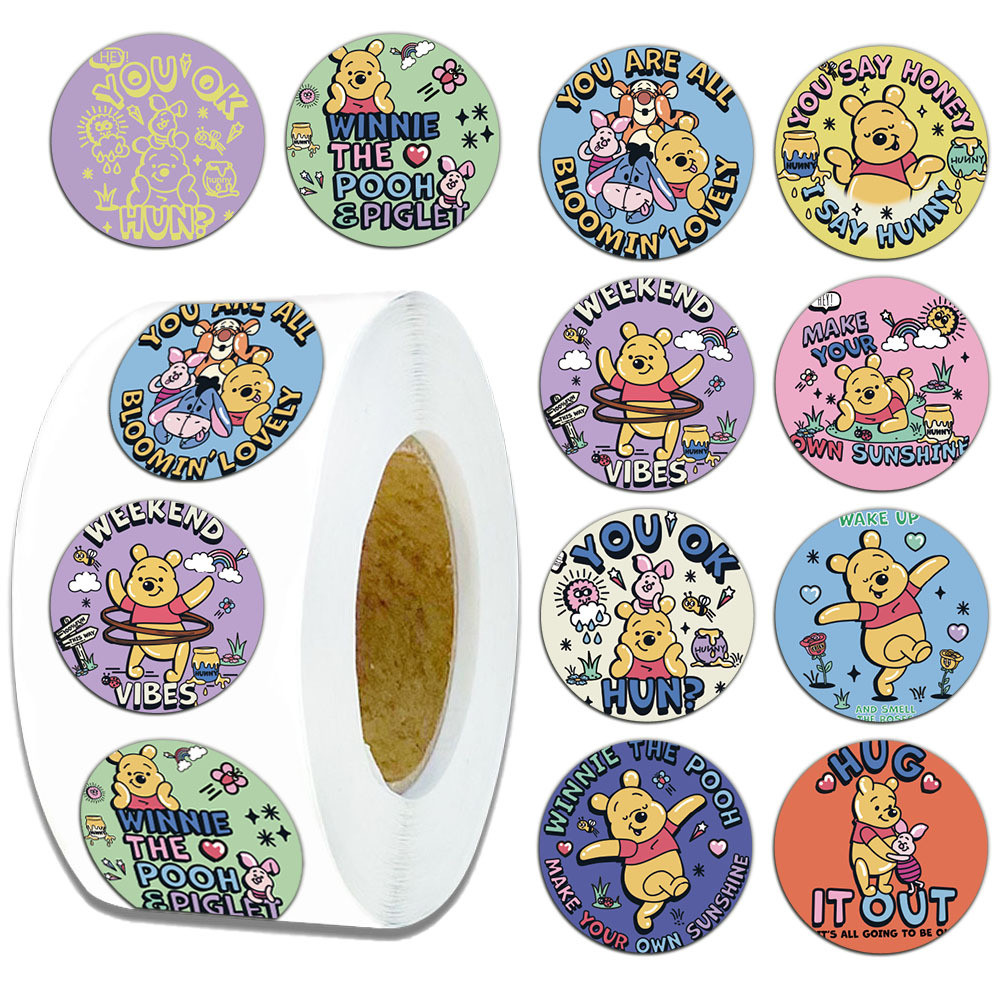 500 chiếc 10 hình ảnh Winnie the Pooh Phim hoạt hình Dán cuộn / Dán băng