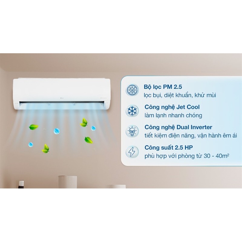 Máy lạnh LG Inverter 2.5 HP V24WIN1 đời mới ra mắt năm 2024 - THÁI LAN
