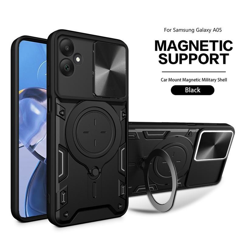 Ốp Lưng Cho Samsung Galaxy A06 4G Galaxy A05 2024 Trượt Camera Bảo Vệ Lron Ốp lưng Giá Đỡ Nhẫn Ốp Lưng