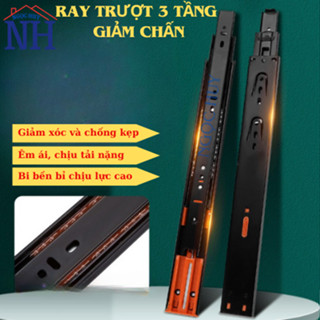 Ray Bi Trượt giảm chấn 3 tầng ,ray tủ ngăn kéo ray hộc tủ bàn 