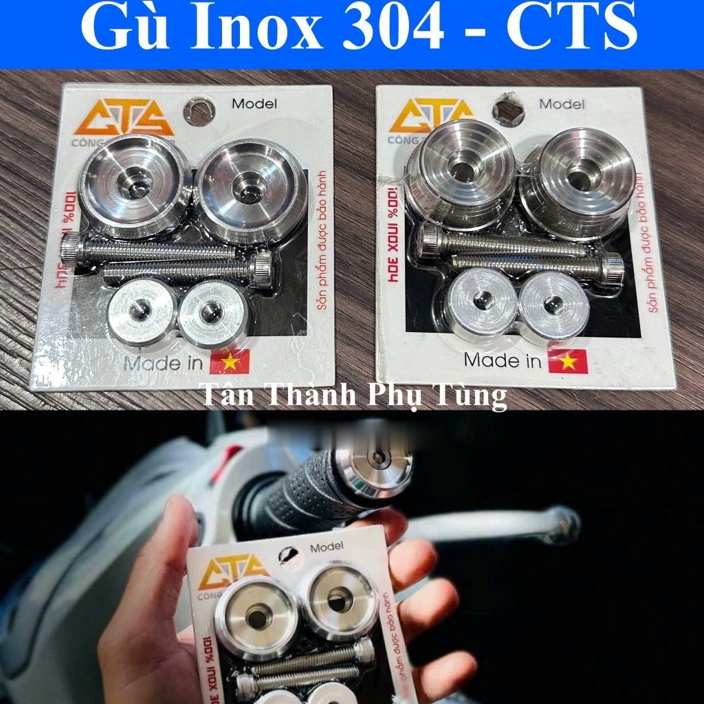 Gù Inox 304 CTS: Gù dẹp, Gù trung xoắn