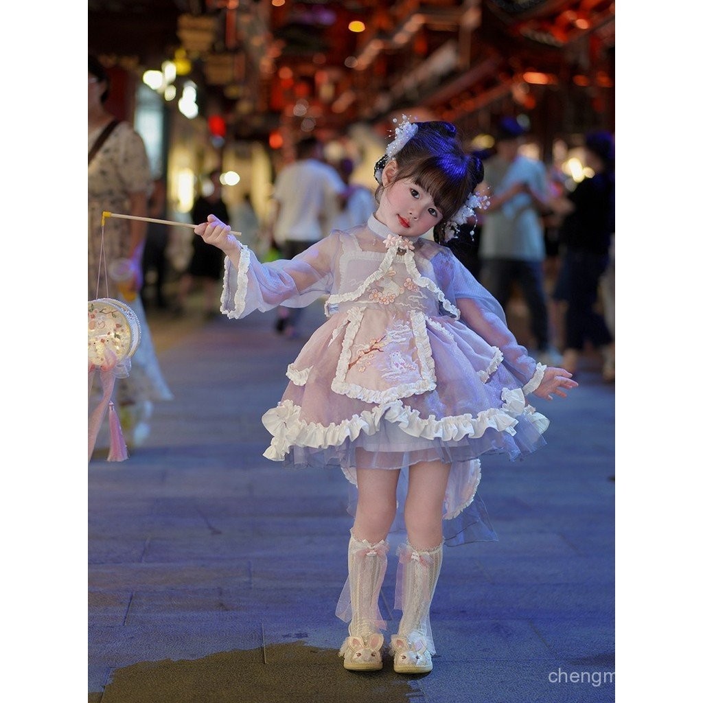 Váy liền thân Lolita bồng bềnh mẫu mới Đầm trẻ em bé gái Đầm Halloween Váy thỏ ngọc công chúa