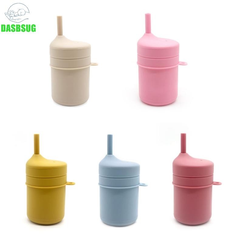 Baby Feeding Straw Bottle Toddler DrinkwareLearning Drinking Silicone Sippy Cup