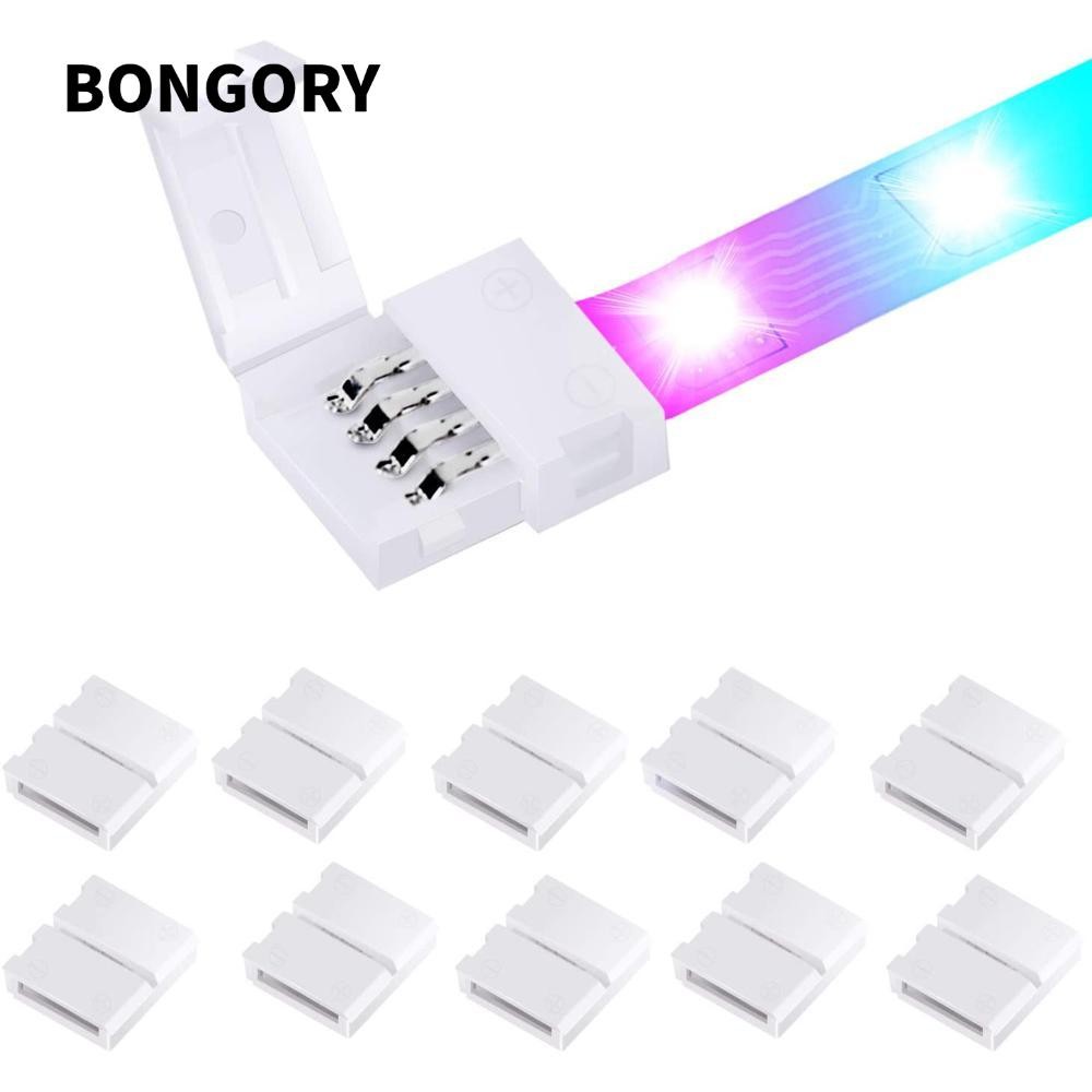 BONGORY Set 10 / 20 / 50 Đầu Nối Dây Đèn LED 4 Chấu Không Mối Hàn Chuyên Dụng