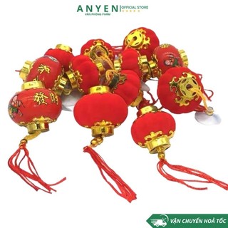5 Đèn lồng nhung đỏ treo cây cảnh