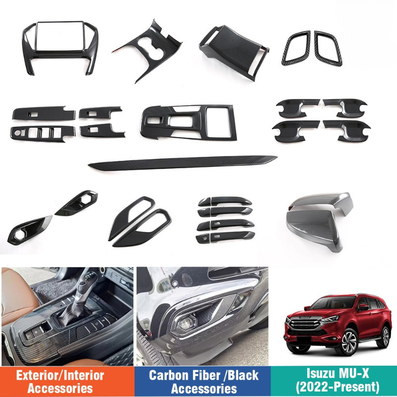 Phụ kiện nội thất và ngoại thất bằng sợi Carbon Isuzu MU-X (2023-nay)