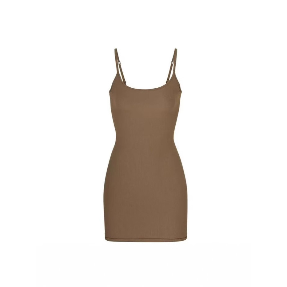 Skims Kardashian huh OTTO Kendall Jenner Style Sexy Slim Fit Spaghetti Strap Bodycon Dress