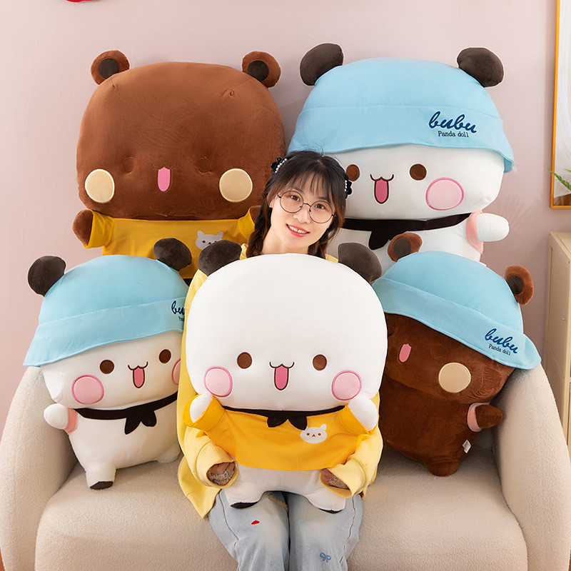 Búp bê gấu trúc Yier dễ thương Bubu Dudu nhồi bông đồ chơi nhồi bông hoạt hình đáng yêu mềm mại tran